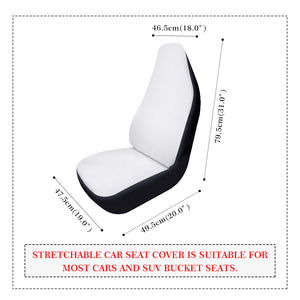 Gray Plaid Car Seat Covers (2 Pcs) Tartan Design