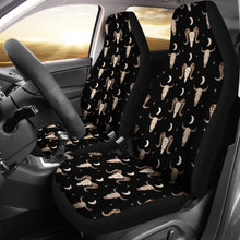 Load image into Gallery viewer, Black With Cow Skulls Car Seat Covers
