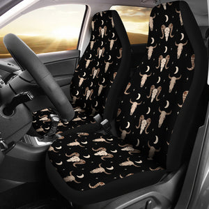 Black With Cow Skulls Car Seat Covers