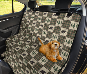 Tan and Green Bear patchwork Pet Seat Cover Dog Hammock