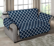 Load image into Gallery viewer, Navy Quatrefoil Furniture Slipcovers (Best)
