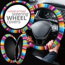 Load image into Gallery viewer, Bright Colored Serape Steering Wheel Cover
