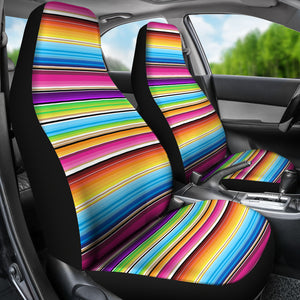 Serape Style Bright Printed Pattern Car Seat Covers Set