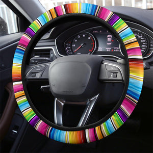 Bright Colored Serape Steering Wheel Cover