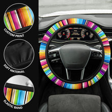 Load image into Gallery viewer, Bright Colored Serape Steering Wheel Cover
