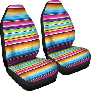 Serape Style Bright Printed Pattern Car Seat Covers Set