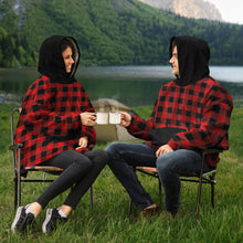 Load image into Gallery viewer, Red and Black Buffalo Plaid Snug Hoodie Wearable Blanket
