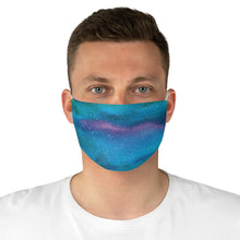 Load image into Gallery viewer, Blue Galaxy Printed Cloth Fabric Face Mask Colorful Purple, Green and Black Outer Space
