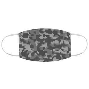 Digital Camo Printed Cloth Fabric Face Mask Brown, Gray Camouflage Army Military