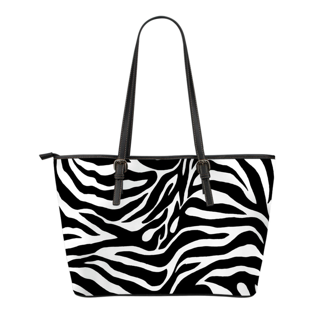 Zebra Print Small Leather Handbag