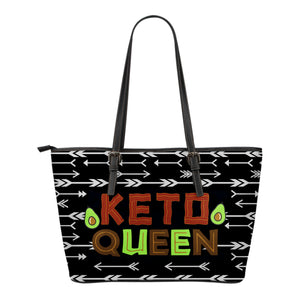 Keto Queen Tote Bag Vegan Leather With Zipper