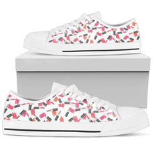 Load image into Gallery viewer, Lipstick Pattern Canvas Low Top Women&#39;s Shoes
