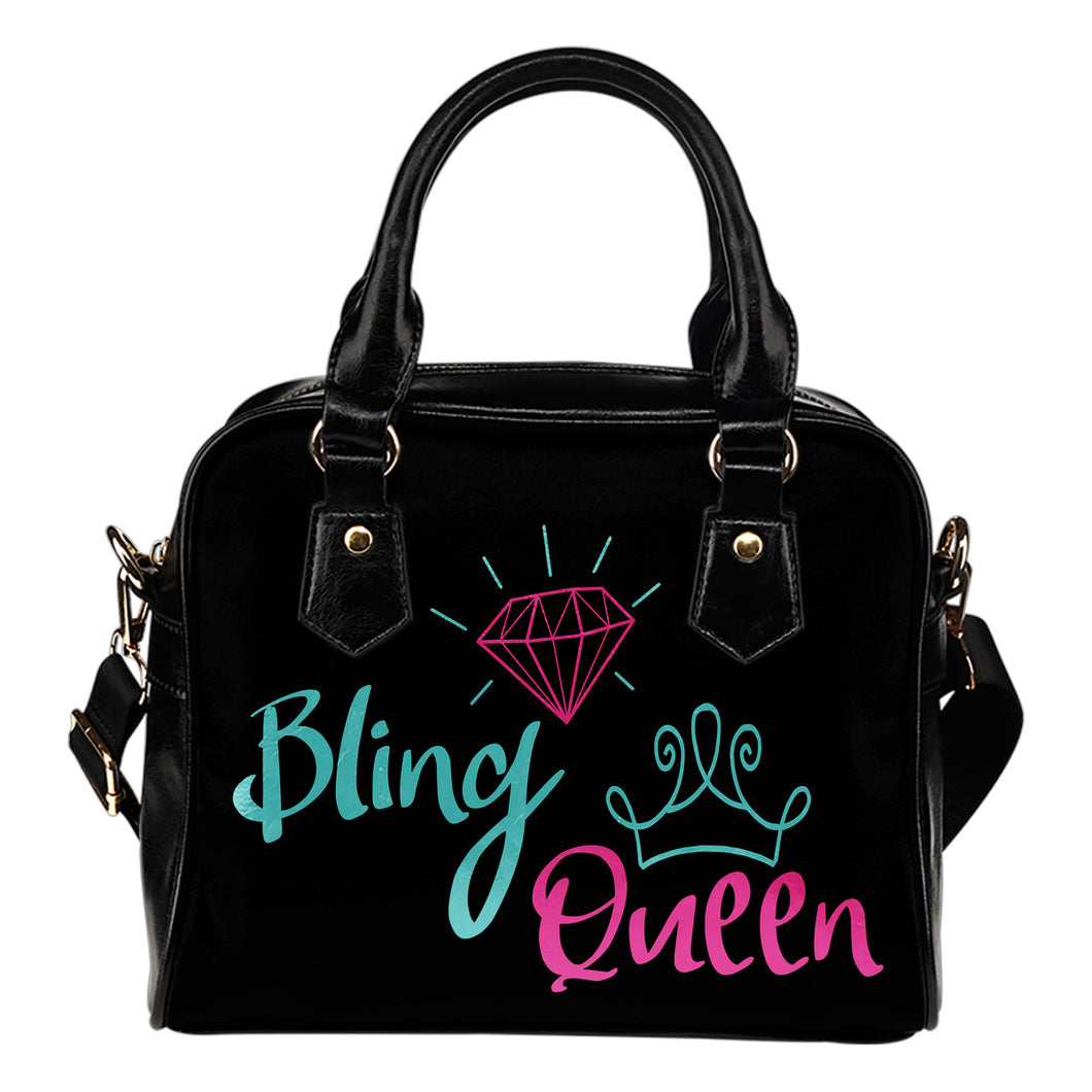 Bling Queen Purse Mint and Pink Design