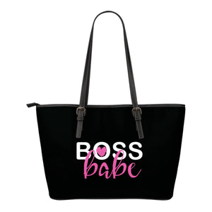 Boss Babe Heart Tote Bag Black