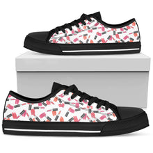 Load image into Gallery viewer, Lipstick Pattern Canvas Low Top Women&#39;s Shoes

