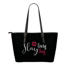 Load image into Gallery viewer, Slay Every Day Black Tote Bag
