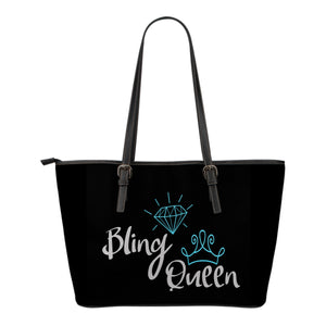 Bling Queen Tote Bag Teal Blue