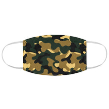 Load image into Gallery viewer, Green and Brown Camo Printed Cloth Fabric Face Mask Colorful Green, Yellow, Brown and Black Camouflage
