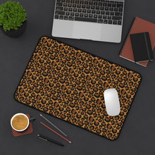 Load image into Gallery viewer, Leopard Animal Print Desk Mat Large Enough For a Laptop or Keyboard and Mouse
