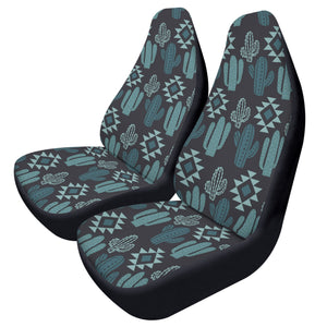 Teal Cactus Car Seat Covers (2 Pcs) POP