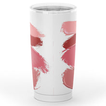 Load image into Gallery viewer, White With Lipstick Smudges and Smears Makeup Design Insulated Travel Coffee Mug Water Cup Stainless Steel
