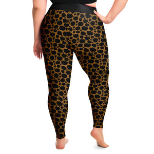 Cheetah Print Plus Size Leggings 2X - 6X Squat Proof Animal Print