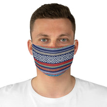 Load image into Gallery viewer, Blue and Red Serape Ethnic Colorful Pattern Printed Fabric Face Mask Aztec Tribal
