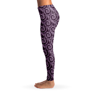 Purple Tie Dye Pattern Leggings XS - XL Squat Proof