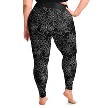 Load image into Gallery viewer, Spiderweb Leggings Black and White Plus Size 2X - 6X Squat Proof

