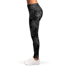 Load image into Gallery viewer, Spiderweb Leggings Black and White Squat Proof
