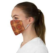 Load image into Gallery viewer, Orange Fall Plaid Fabric Face Mask Printed Cloth Halloween
