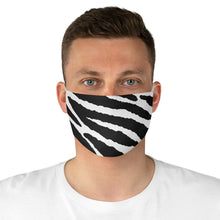 Load image into Gallery viewer, White and Black Tiger Stripes Printed Fabric Fashion Face Mask Animal Print
