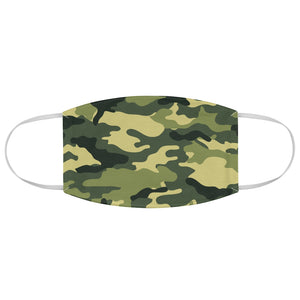 Green Camo Printed Cloth Fabric Face Mask Camouflage Army Military