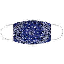 Load image into Gallery viewer, Blue and White Bandana Pattern Print Cloth Fabric Face Mask
