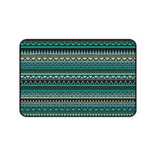 Load image into Gallery viewer, Turquoise, Tan and Black Ethnic Style Pattern Desk Mat
