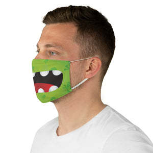 Green Monster Mouth Fabric Face Mask Printed Cloth Halloween Poison Symbol