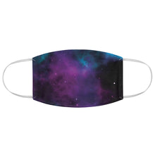 Load image into Gallery viewer, Purple Galaxy Printed Cloth Fabric Face Mask Colorful Teal and Black Outer Space
