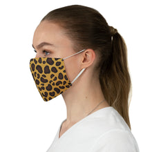 Load image into Gallery viewer, Cheetah Print Fabric Fashion Face Mask Animal Print Safari Jungle Pattern Yellow, Brown and Black

