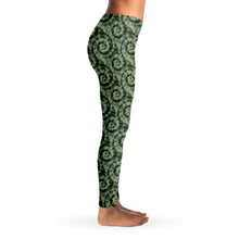 Load image into Gallery viewer, Olive Green Tie Dye Print Leggings XS - XL Squat Proof
