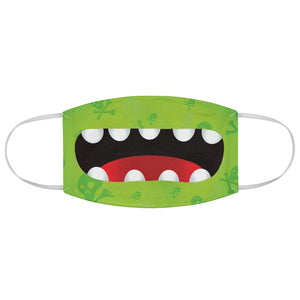 Green Monster Mouth Fabric Face Mask Printed Cloth Halloween Poison Symbol