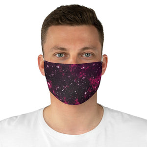 Pink Galaxy Printed Cloth Fabric Face Mask Colorful Outer Space