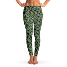 Load image into Gallery viewer, Olive Green Tie Dye Print Leggings XS - XL Squat Proof

