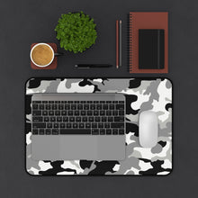 Load image into Gallery viewer, Gray, Black and White Camouflage Desk Mat Camo Pattern Office Mouse Pad
