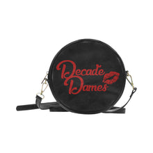 Load image into Gallery viewer, Decade Dames Black Round Purse Round Sling Bag
