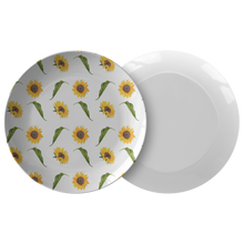 Load image into Gallery viewer, White With Sunflower Pattern Unbreakable Plate
