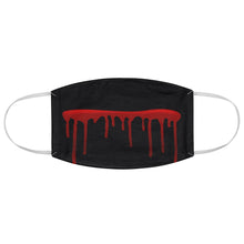 Load image into Gallery viewer, Black With Blood Dripping Fabric Face Mask Printed Cloth Halloween Spooky Horror
