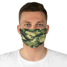 Load image into Gallery viewer, Green Camo Printed Cloth Fabric Face Mask Camouflage Army Military
