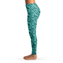Load image into Gallery viewer, Teal Tie Dye Leggings XS - XL Squat Proof
