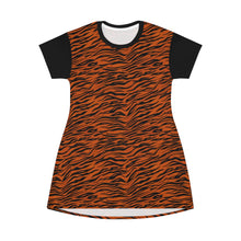 Load image into Gallery viewer, Tiger Stripe Print T-Shirt Dress
