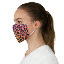 Load image into Gallery viewer, Rainbow Leopard Fabric Face Mask Printed Cloth Animal Print Bright Colors
